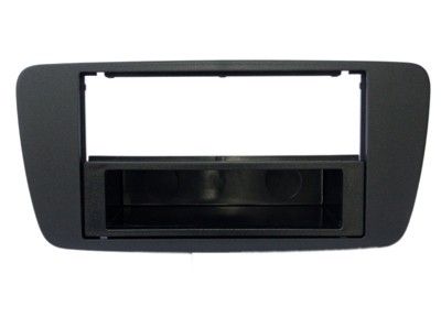 1-DIN frame Seat Ibiza 08-14 met bakje  metallic zwart