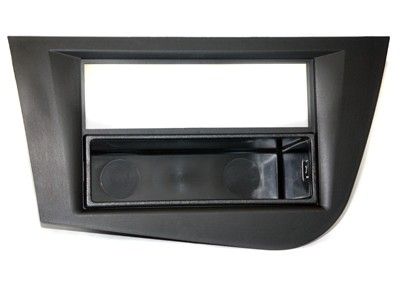1-DIN frame Seat Leon 05-12 met bakje  zwart