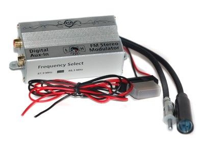 AUX IN - digitale FM modulator  2 frekw. DIN M & DIN F  RCA
