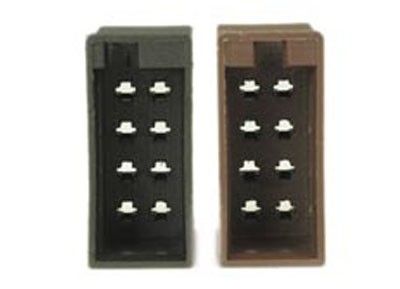 conn. vrouwelijk 8-pin female conn.s each 1X017.300/301