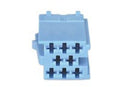 conn. mannelijk  8-pin blue MINI ISO  10 stuks