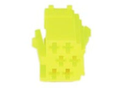 conn. mannelijk  6-pin yellow MINI ISO  10 stuks