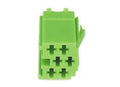 conn. mannelijk  6-pin green MINI ISO  10 stuks