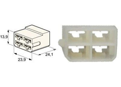 conn.   4-pin for 6 35 MM term.  25 stuks. 25x017.121-3