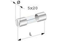 Glaszekering  set 5x20 mm 3 STUKS  2A 3A 5A
