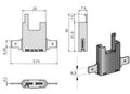 Zekeringhouder steekzek. voor 2x6 35mm  2 stuks