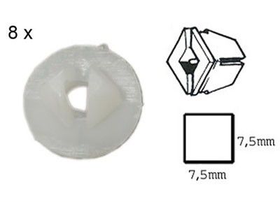 Plastic moeren en bouten 7 7x7 5x10mm >4 8mm schroeven 8x