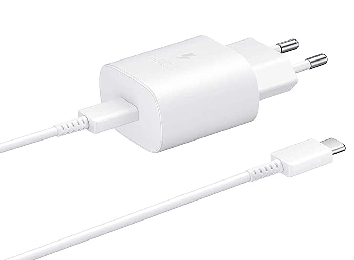 Lader 230V Samsung EP-TA800XWEGWW 25W usbC + usbC 1m wit
